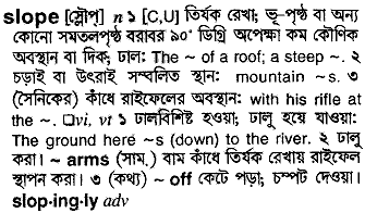 Slope meaning in bengali