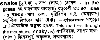 Snake meaning in bengali