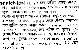 Snatch meaning in bengali