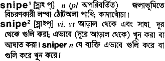 Snipe meaning in bengali