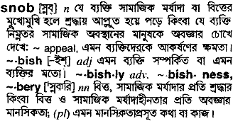 Snob meaning in bengali