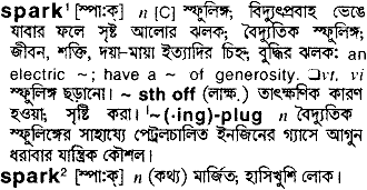 Spark meaning in bengali