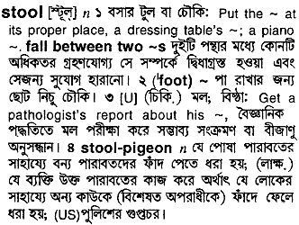 Stool meaning in bengali