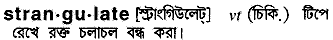 Strangulate meaning in bengali