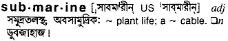 Submarine meaning in bengali