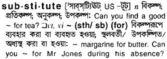 Substitute meaning in bengali