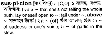 Suspicion meaning in bengali