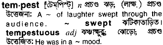 tempest 
 meaning in bengali