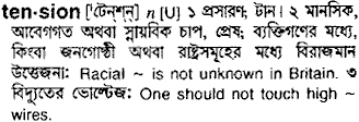 Tension meaning in bengali