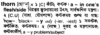 Thorn meaning in bengali