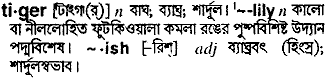 Tiger meaning in bengali