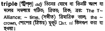 Triple meaning in bengali