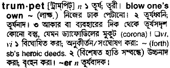 Trumpet meaning in bengali