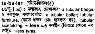 Tubular meaning in bengali