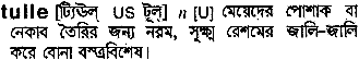 Tulle meaning in bengali