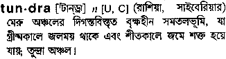 Tundra meaning in bengali