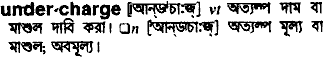 undercharge 
 meaning in bengali