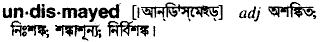 undismayed 
 meaning in bengali