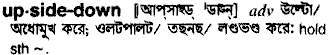 Upside Down meaning in bengali