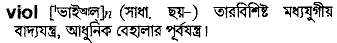 viol 
 meaning in bengali