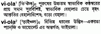 Viola meaning in bengali