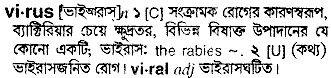 Virus meaning in bengali