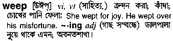 Weep meaning in bengali