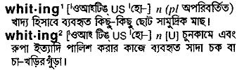 whiting 
 meaning in bengali