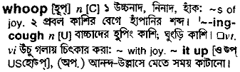 Whoop meaning in bengali