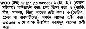 Woo meaning in bengali